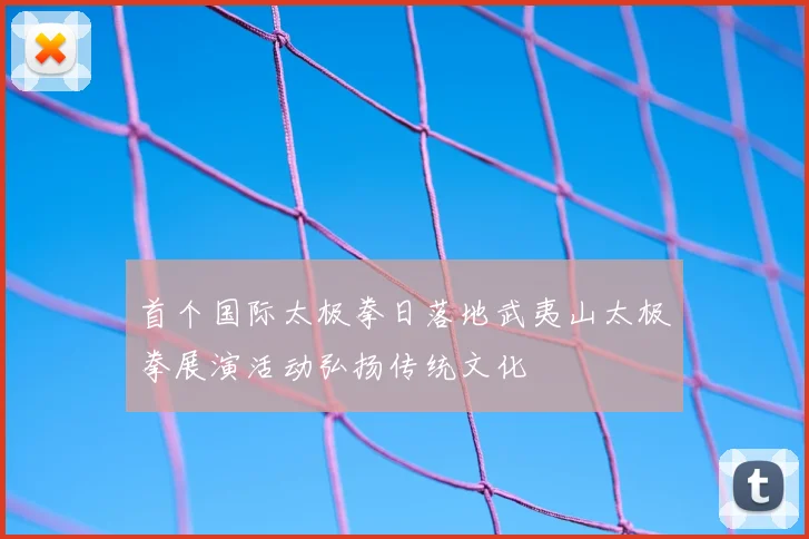 首个国际太极拳日落地武夷山太极拳展演活动弘扬传统文化